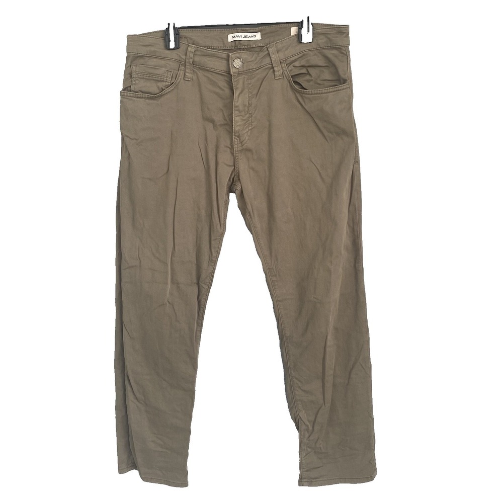 Mavi‎ Men 35x30 Jeans Zach Pants Chino Straight Legs Brown Beige Cotton